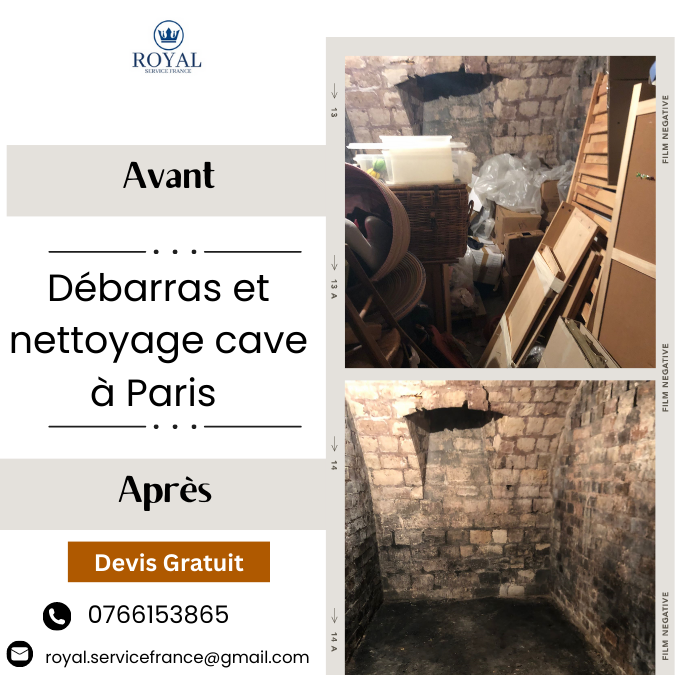 Débarras et nettoyage cave à Paris 11