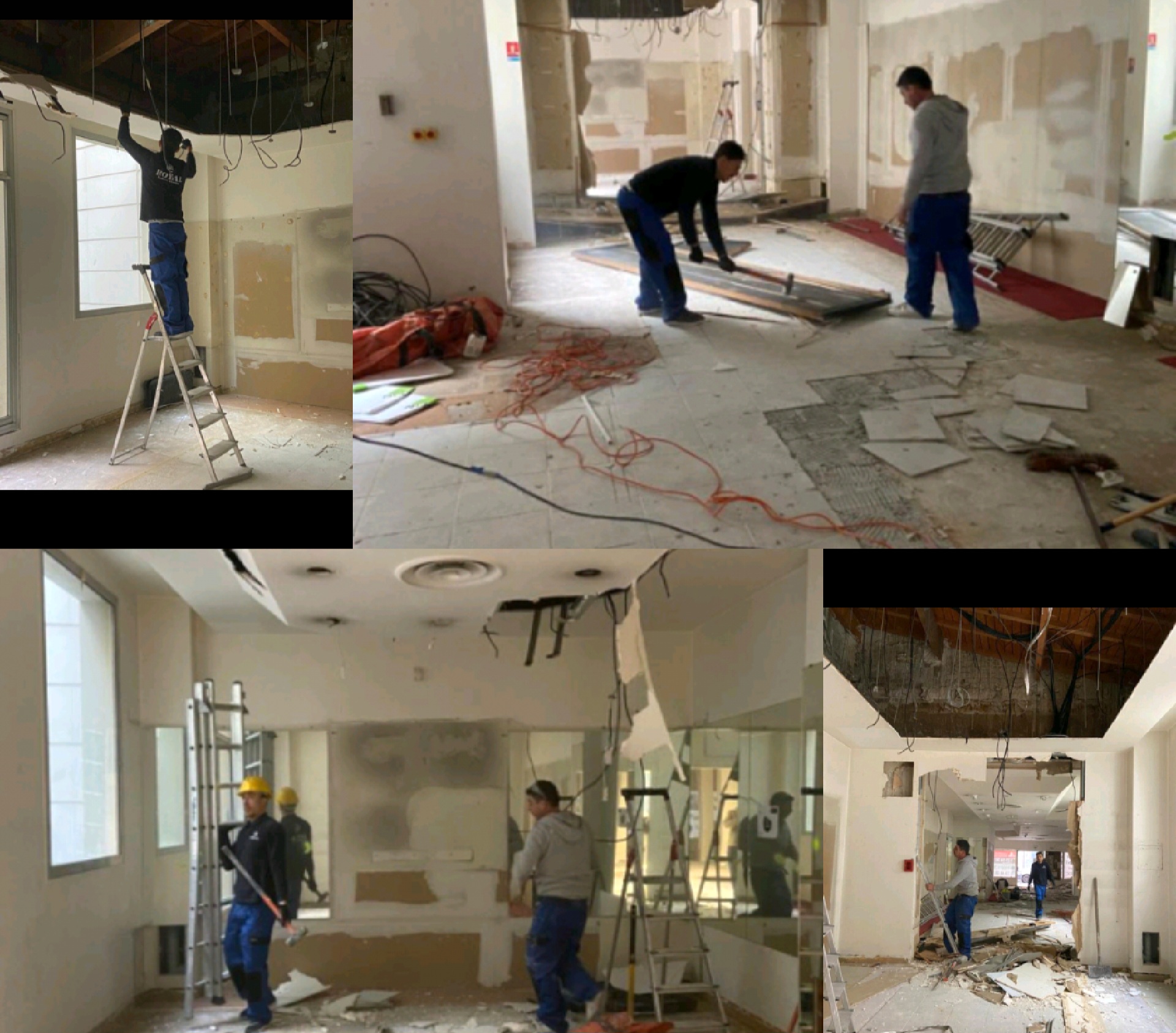 Démolition d'un magasin commercial à Gentilly 